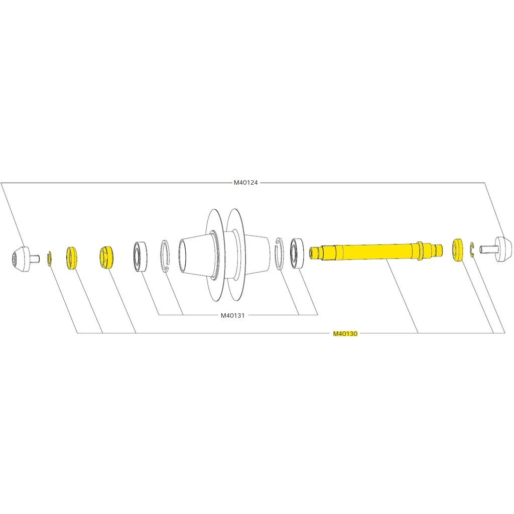 Mavic IO Achse + Einstellschraube Für Vorderrad Bahnnabe - M40130 2 Mavic IO Achse + Einstellschraube Für Vorderrad Bahnnabe - M40130 – Bild 2