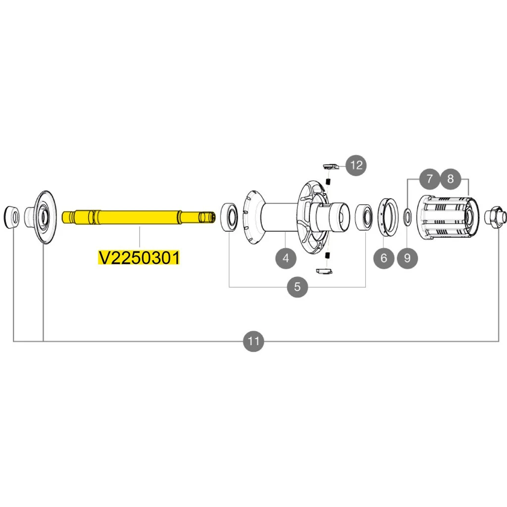 Mavic Hinterrad Achse Für Cosmic Carbone 40/CXR Ultimate 60/Cosmic Pro Carbon Exalith - V2250301 1 Mavic Hinterrad Achse Für Cosmic Carbone 40/CXR Ultimate 60/Cosmic Pro Carbon Exalith - V2250301