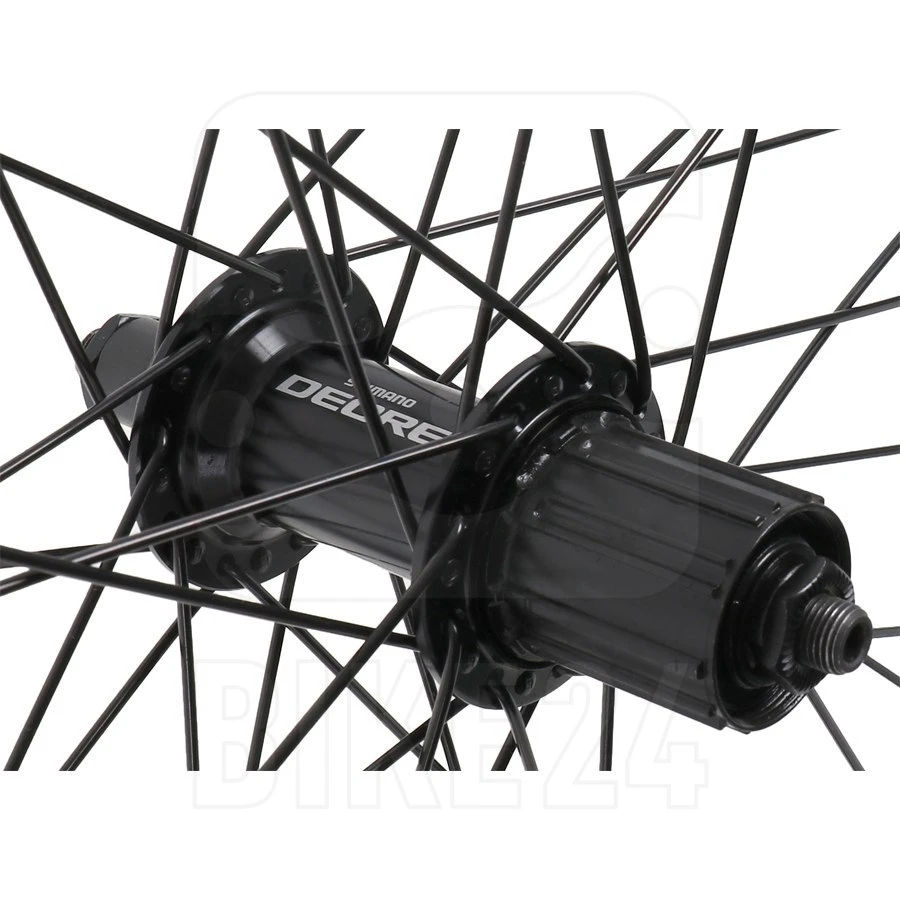 Shimano | Mavic - Deore Trekking FH-T610 | A 119 - 28 Zoll Hinterrad - Felgenbremsen - QR - Schwarz/silber 2 Shimano | Mavic - Deore Trekking FH-T610 | A 119 - 28 Zoll Hinterrad - Felgenbremsen - QR - Schwarz/silber – Bild 2