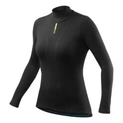 Mavic Cold Ride Inneres Shirt + Schwarze Frau Mit Langen Ärmeln