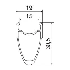 Mavic Ellipse Bahn-Hinterrad Drahtreifen - Schwarz -Mavic mavic ellipse bahn d 1304477 1