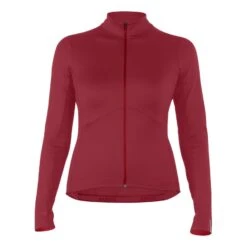 Mavic Sequence Thermo Damen Langarmtrikot Granatrot